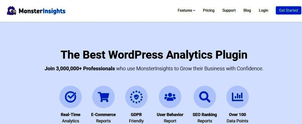 إضافة MonsterInsights من أهم إضافات ووردبرس (2021)